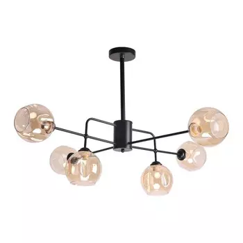 Светильник 10886/6BK AMB, E27 6x60Вт, цвет черный