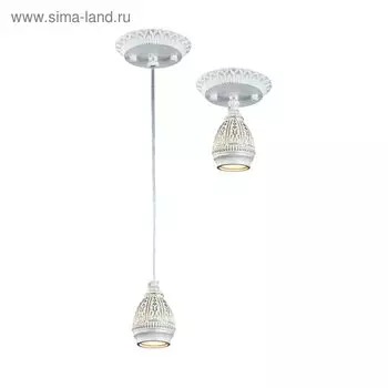 Светильник 1585-1P Sorento 1x35Вт GU10, белый золото, патина 10x10x124 см