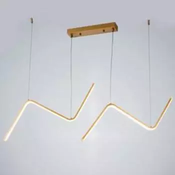 Светильник 1712/2GD LED 60Вт 3000-6000K золото 108х2,3х24-124 см