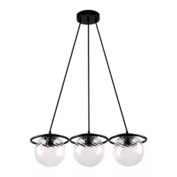 Светильник ЭкономСвет 20901/3BK CL, E27, 3x60Вт, цвет чёрный