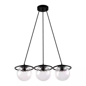 Светильник ЭкономСвет 20901/3BK CL, E27, 3x60Вт, цвет чёрный