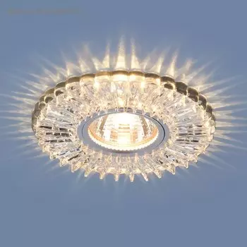 Светильник 2204 MR16, IP20, 35 Вт, G5.3, d=65 мм, цвет прозрачный