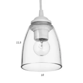 Светильник 2445/1 E27 40Вт белый 10,8х10,8х12,3-112 см