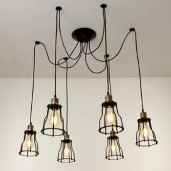 Светильник 2538/6 E27 40Вт черный