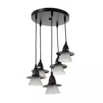 Светильник ЭкономСвет 36081/5 5х40Вт E27, чёрный 32х32х90 см