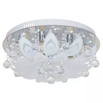 Светильник ЭкономСвет 5535/5CR RC WTLED, E14 5x40Вт, цвет хром