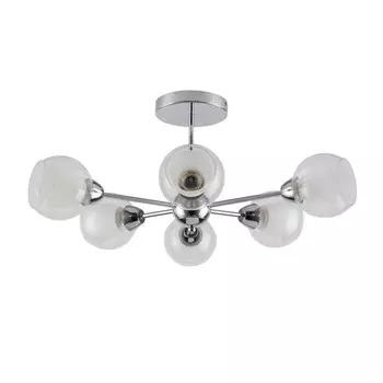 Светильник 60209/6CR WT+CL, E27 6x60Вт, цвет хром