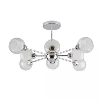 Светильник 60209/8CR WT+CL, E27 8x60Вт, цвет хром