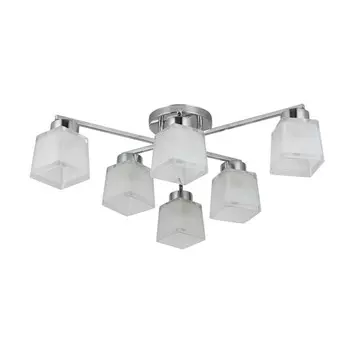 Светильник ЭкономСвет 60210/6CR WT, E27 6x60Вт, цвет хром