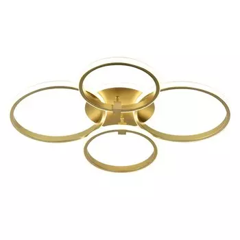 Светильник ЭкономСвет 61289/4+1GD, LED 5x27Вт 3000-6000K, 8390лм, цвет золото