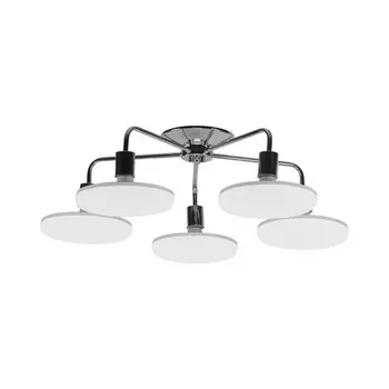 Светильник ЭкономСвет 66097/5CR WT, E27 5x5Вт 6000K, 3060лм, цвет хром