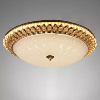 Светильник 670001N LED 80Вт 3 режима 3000-6000К диммер золото 50х50х11 см