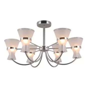 Светильник ЭкономСвет 69500/6CR WT, E14 6x40Вт, цвет хром