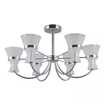 Светильник ЭкономСвет 69500/6CR WT, E14 6x40Вт, цвет хром