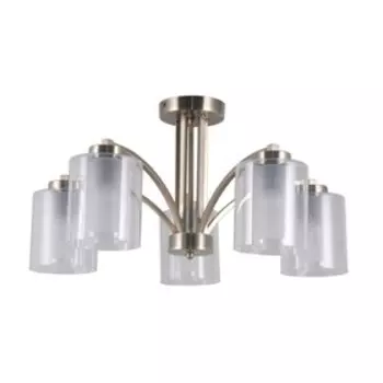 Светильник ЭкономСвет 69600/5AB CL+WT, E27 5x40Вт, цвет бронза