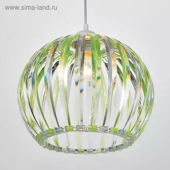 Светильник BayerLux 7330/1, 1хЕ27 15Вт, зеленый/прозрачный 31х24+60 см