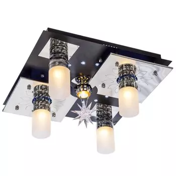 Светильник 8152/4+1BK CR RC WTLED, E27 4x40Вт, цвет хром, венге