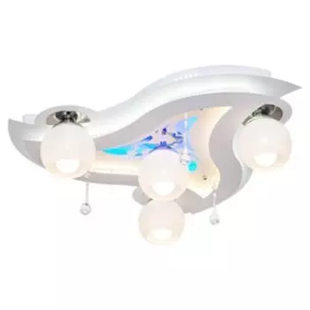 Светильник ЭкономСвет 8437/4WT RC WT MIXLED, E27 4x40Вт, цвет белый