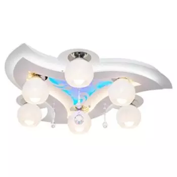 Светильник ЭкономСвет 8437/6WT RC WT MIXLED, E27 6x40Вт, цвет белый