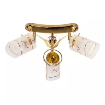 Светильник 9818GW/3FG WT, 3x40Вт E27, цвет золото