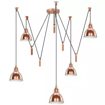 Светильник Acrobata, 5x40Вт E14, цвет золото