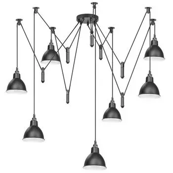 Светильник Acrobata, 7x40Вт E14, цвет чёрный