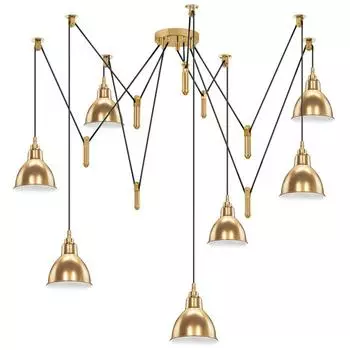 Светильник Acrobata, 7x40Вт E14, цвет золото