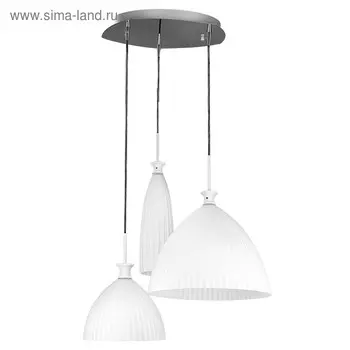 Светильник AGOLA 3х40Вт E14, хром, белый 41x150 см