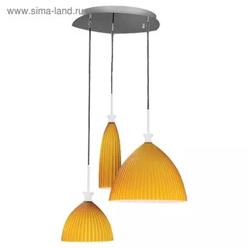 Светильник AGOLA 3х40Вт E14 хром, янтарь 41x150см
