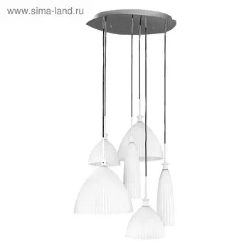 Светильник AGOLA 6х40Вт E14 хром, белый 60x150см