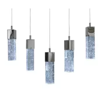 Светильник «Аква», 5x5Вт LED хром 65x10x130 см