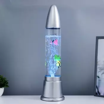 Светильник «Аквариум» LED RGB, лава, серебро 121250 см