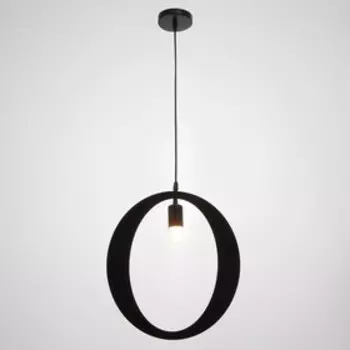 Светильник "Алфавит O" E27 40Вт черный 39х41-141 см