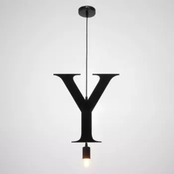 Светильник "Алфавит Y" E27 40Вт черный 40х39-139 см