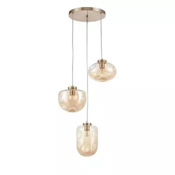 Светильник Alieno, 3x60Вт E27, цвет янтарный