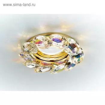 Светильник Ambrella light встраиваемый, MR16, GU5.3, цвет золото, d=65 мм