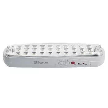 Светильник аварийный Feron EM111, IP20, LED, 2 Вт, 275х55х70 мм, цвет белый