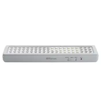 Светильник аварийный Feron EM112, IP20, LED, 4 Вт, 348х38х39 мм, цвет белый