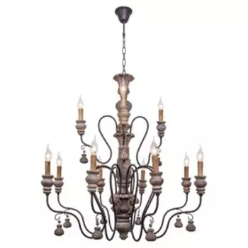 Светильник B71038/8+4PAINTING, E14 12x40Вт, цвет коричневый