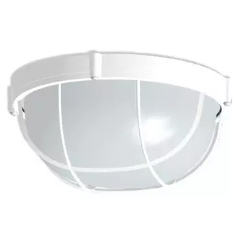 Светильник "Банник" 1102 НПП 03-100-010 1х100Вт E27 IP65 круг большой корпус с решеткой бел. Элетех 1005500931