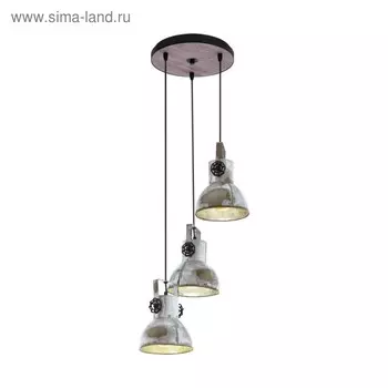 Светильник BARNSTAPLE 3x40Вт E27, коричневый, чёрный