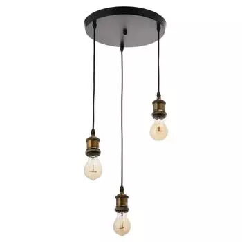 Светильник BayerLux 40389/3 E27 40 Вт черный-медь 30307-107 см