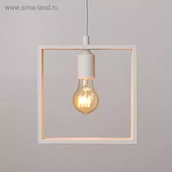 Светильник BayerLux "Квадрат" 1*40Вт Е27 белый 22х6х22-122 см