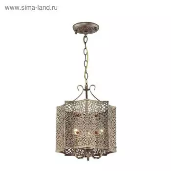 Светильник Bazar 3xE14 40Вт золотисто-коричневый 28,8x28,8x45 см
