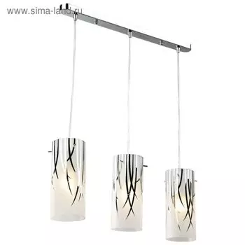 Светильник Betula 3x60Вт E27, хром чёрный 54x12x106 см