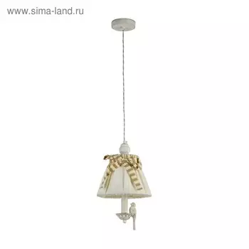 Светильник подвесной Maytoni ARM013-PL-01-W, 1хE14, 40Вт, 22х22х136 см, цвет белый антик