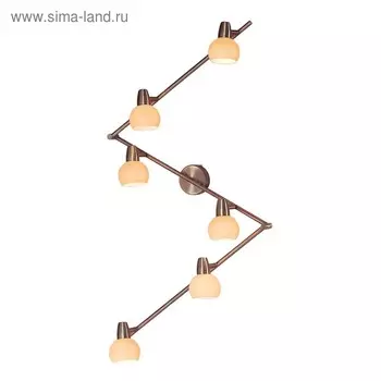Светильник Бонго, 6x60Вт E14 бронза