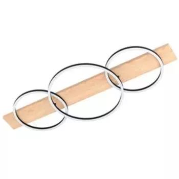 Светильник BOYAL, 3x12Вт LED, 3000K, 5100лм, цвет дерево, чёрный