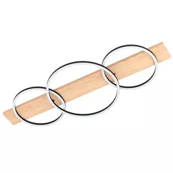 Светильник BOYAL, 3x12Вт LED, 3000K, 5100лм, цвет дерево, чёрный