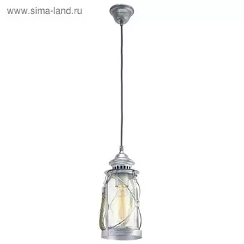 Светильник BRADFORD 1x60Вт E27 серебро 14x14x110см